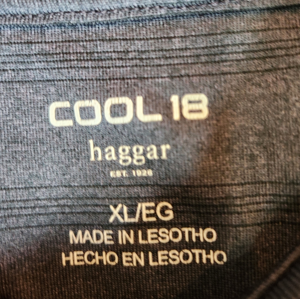 HAGGAR cool 18 golf shirt Size XL. Gray - Picture 3 of 4